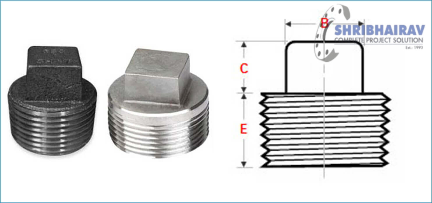ASME B16.11 Threaded / Screwed Square Plug